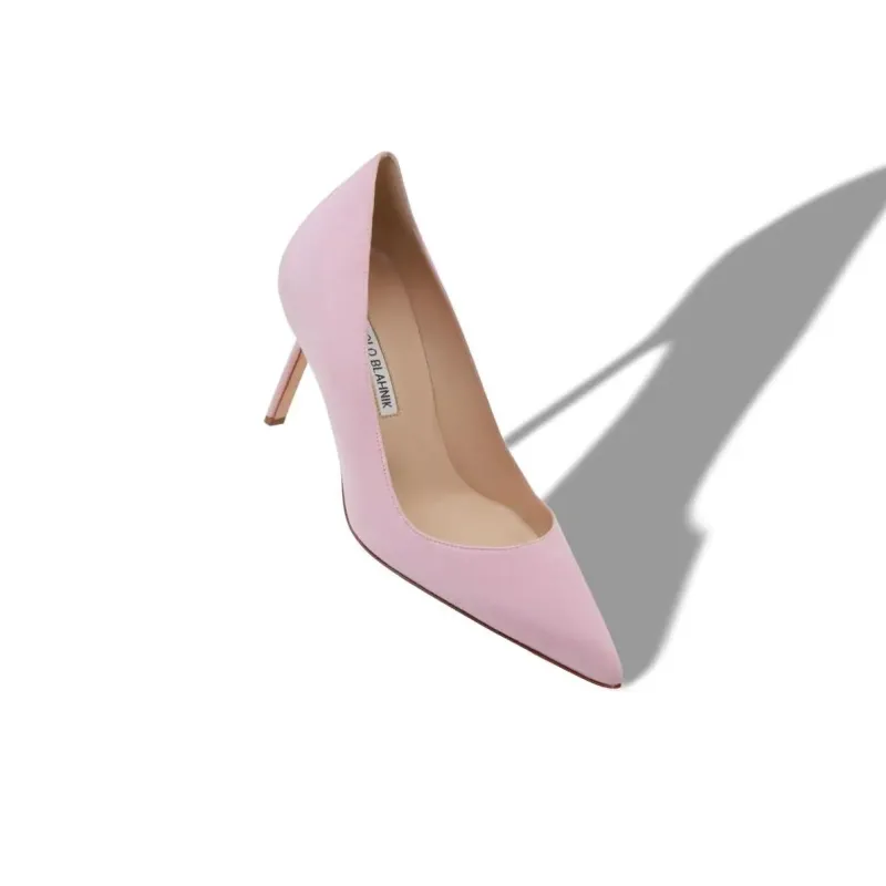 MANOLO BLAHNIK BB 90 Slim Heel High Heels 9cm Women's Pink-3