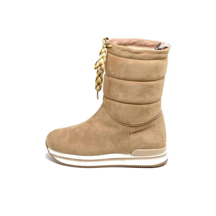 HOGAN H222 Ankle Boots Women's Beige Yellow-0
