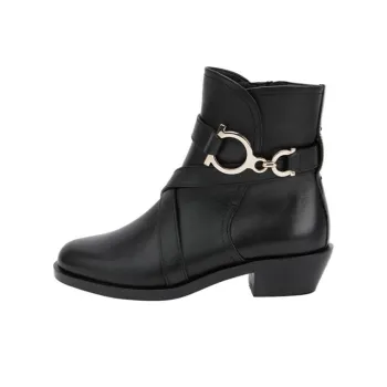 Ferragamo Ankle Boots Women's High Top Black