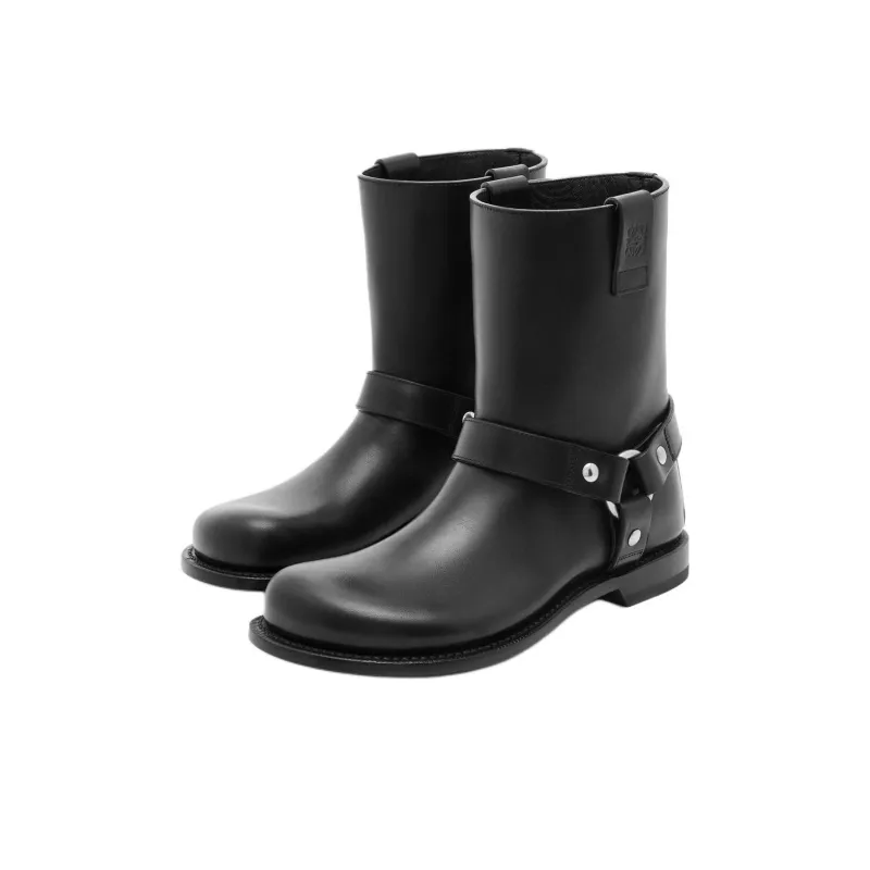 LOEWE Campo Ankle Boots 3cm Men's Black-2