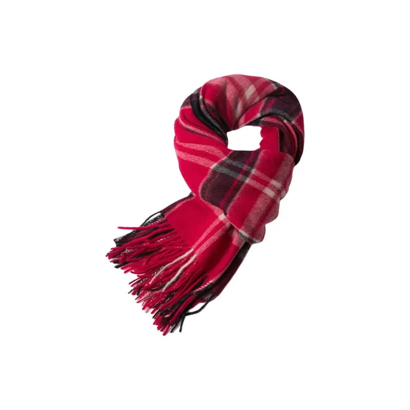 Red Bean 100% Wool Knit Scarves Women's-5