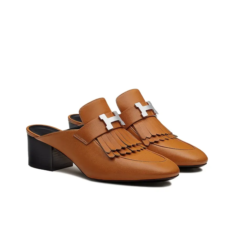 HERMES High Heels Women's Brown-2