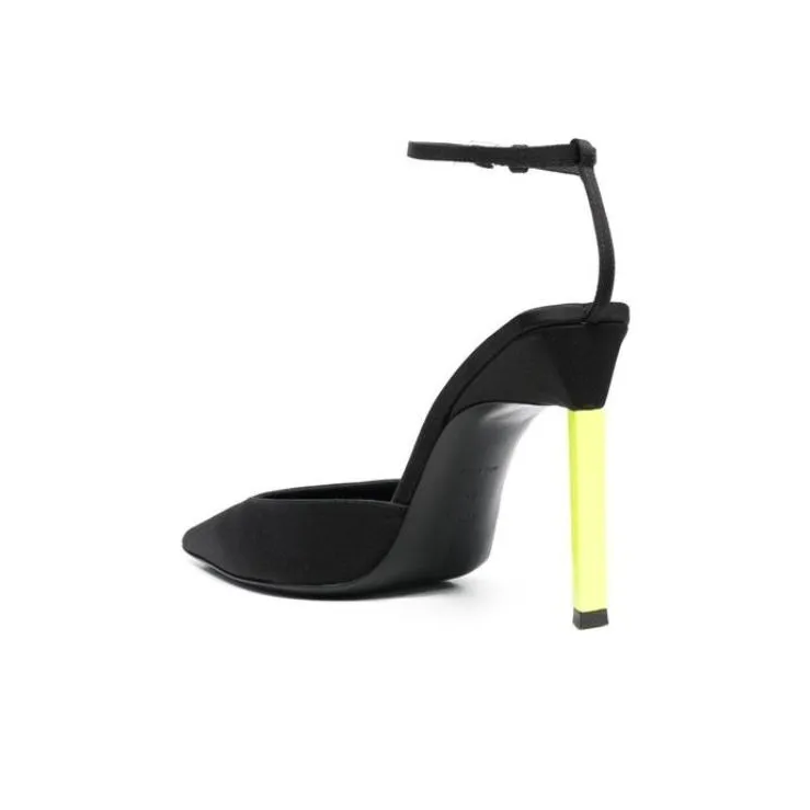The Attico Perine Contrasting Heel Pointed Toe Pumps-3