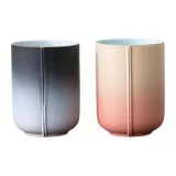 Handheld Pair Cups · Gradient Black+Gradient Pink