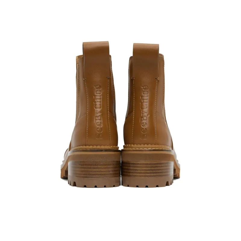 See By Chloe Mallory Short Chelsea Boots 5cm Women's Tawny-3