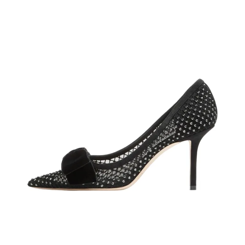 Jimmy Choo LOVE Slim Heel High Heels 8.5cm Women's Black-0