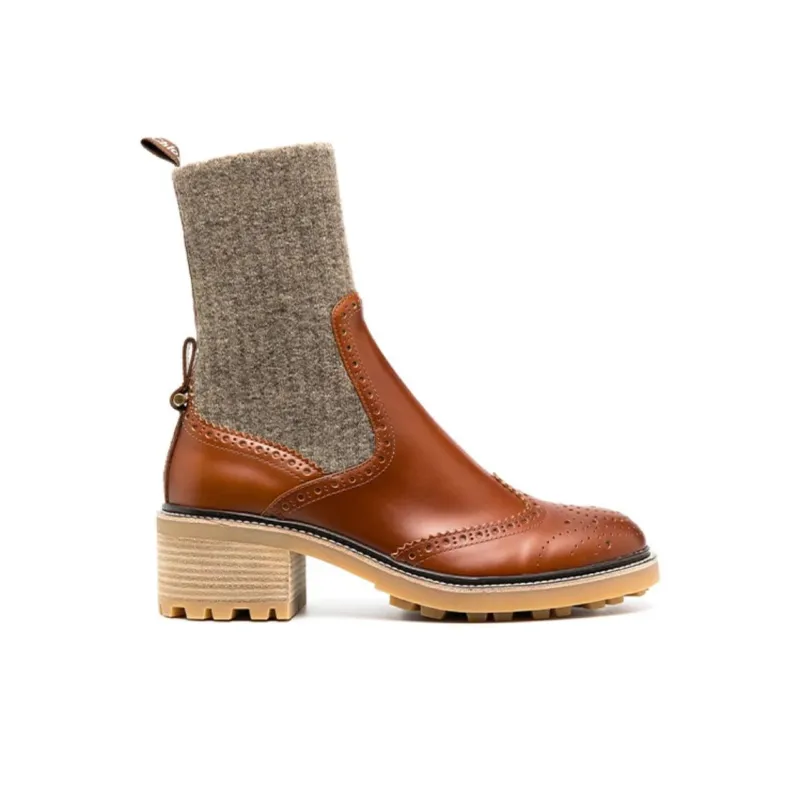 Chloé Chelsea Boots Women's Brown-1