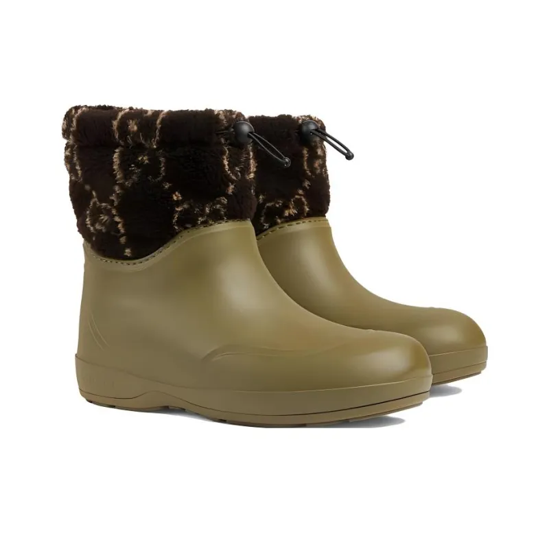 GUCCI Ankle Boot 'Two Toned Teddy Green Brown'-2