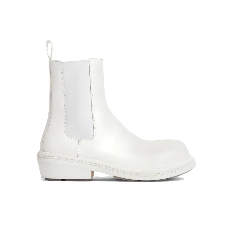 Bottega Veneta Fireman Chelsea Short Chelsea Boots Men's White-1