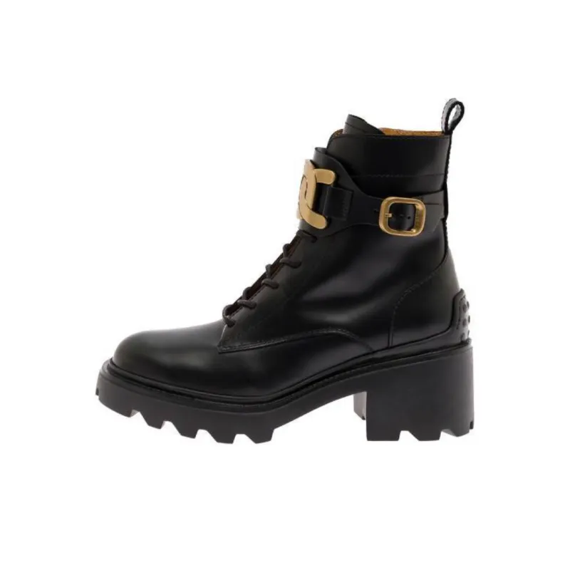 TOD'S 70mm Chain detail Lace up Boots-0