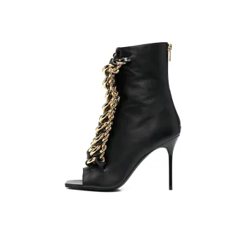 BALMAIN Chain Link Detailed High Heel Sandals Women's