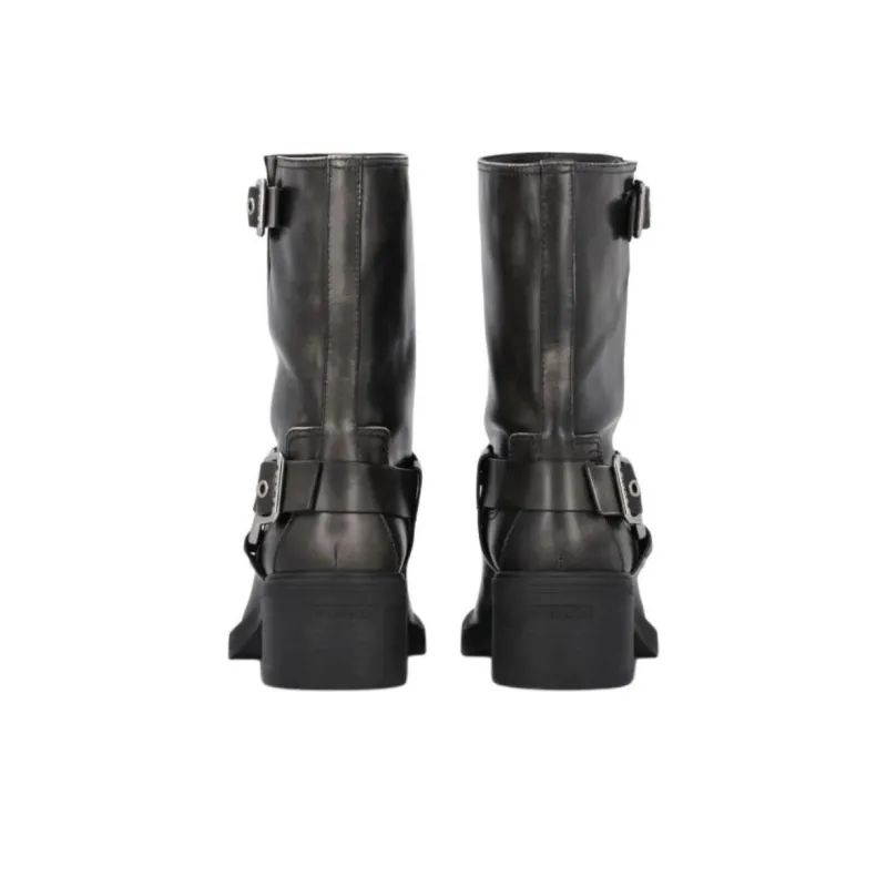 PINKO Love Birds Buckle Ankle Boots Women's-6