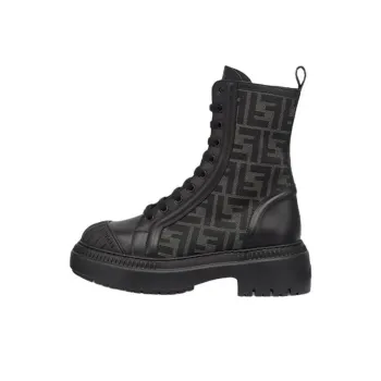 FENDI Women's FF Motif Domino Biker Boot 'Black'