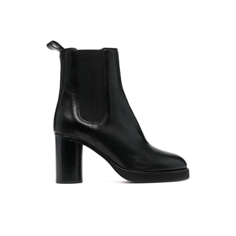 ISABEL MARANT 90mm Leather Ankle Boots-4