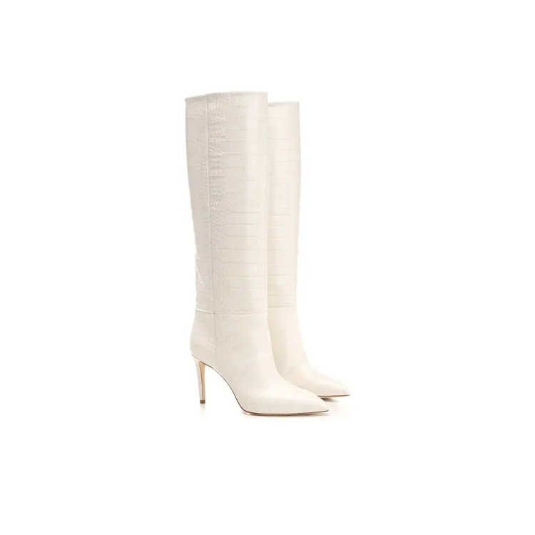 Paris Texas 90mm Snakeskin-effect Knee-length Boots-2