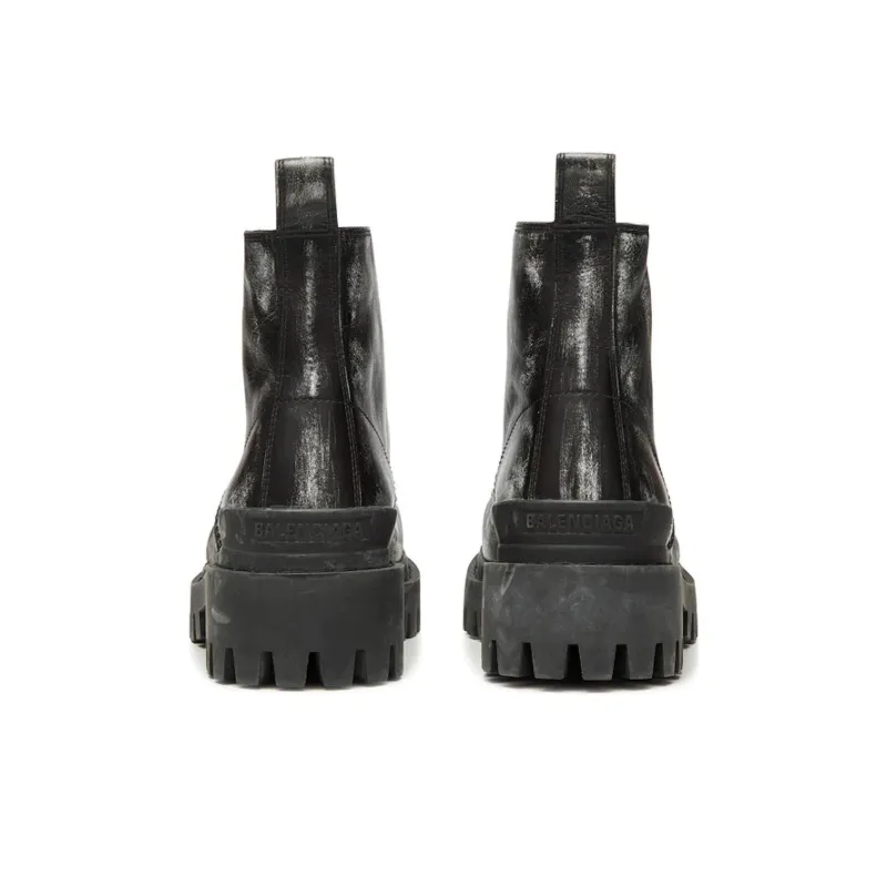 Balenciaga Strike Ankle Boots Black Leather-4