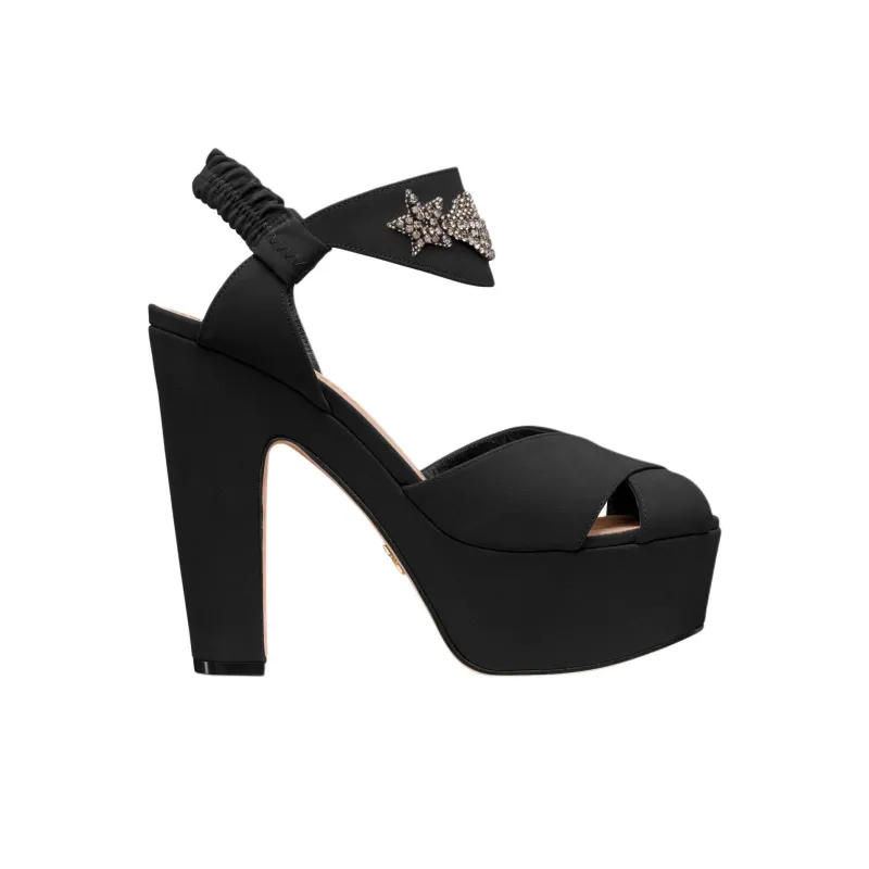 DIOR Muse Chunky Heel High Heels 13cm Women's Black-1