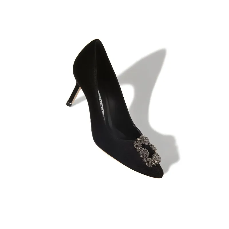 MANOLO BLAHNIK Slim Heel High Heels 7cm Women's Black-4