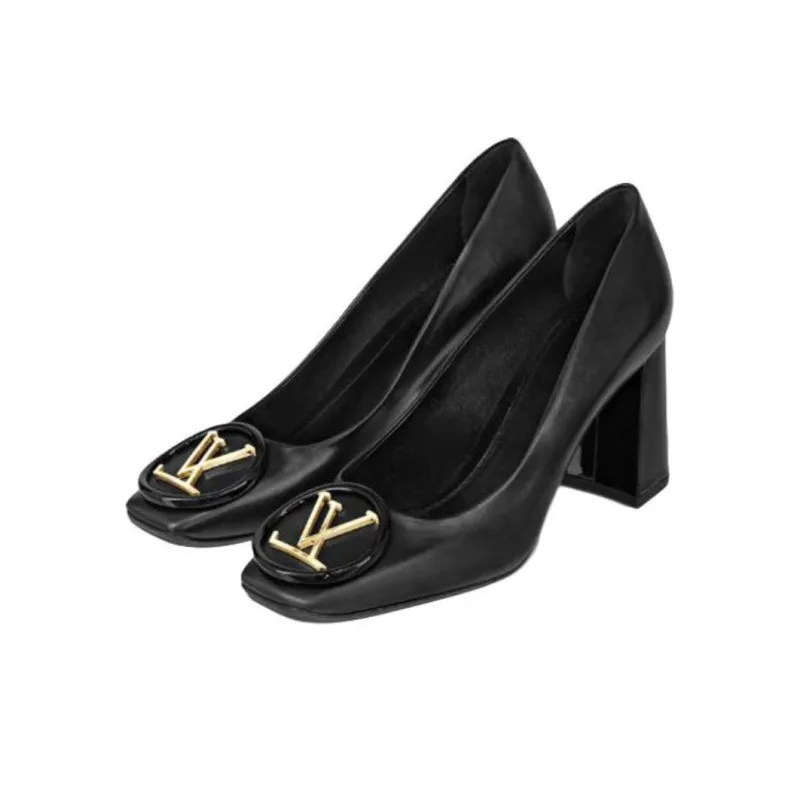 LOUIS VUITTON Madeleine High Heels Women's Black-2
