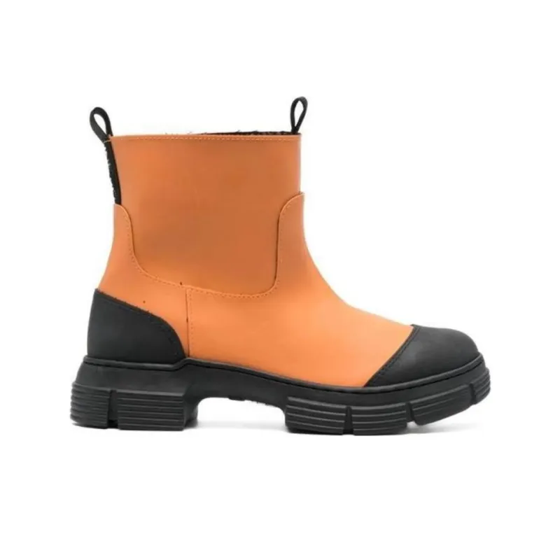 GANNI Ankle Boots Women's Orange-1
