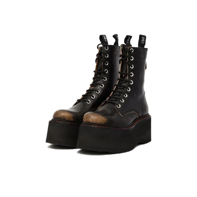 R13 Ankle Boots 5cm Women's Black Gold-2