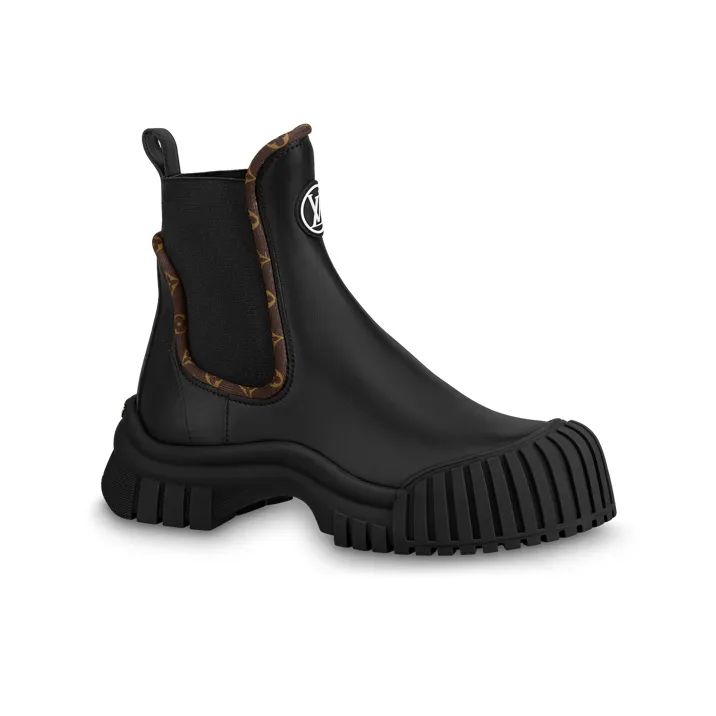 LOUIS VUITTON Ruby Flat Ankle Boots 'Black' Women's-1