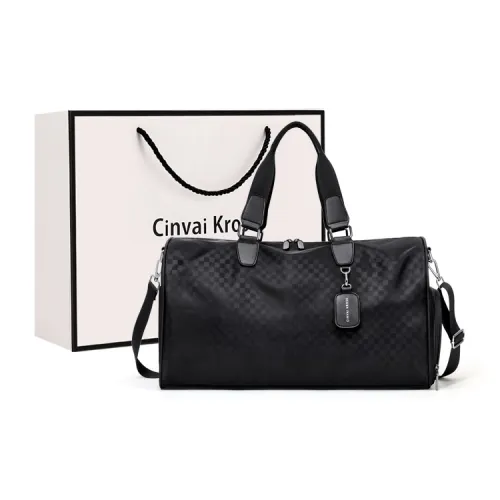 CinvaiKrose Fabric With Synthetic Leather Tubas Luggage Bag Crossbody Bag Travel Bag Men's