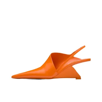 PRADA Wedge Heel High Heels Women's Orange