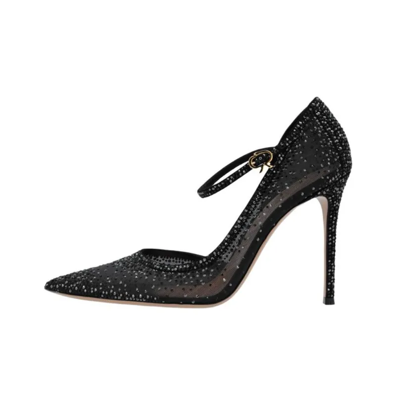 GIANVITO ROSSI Slim Heel High Heels 11cm Women's Black-0