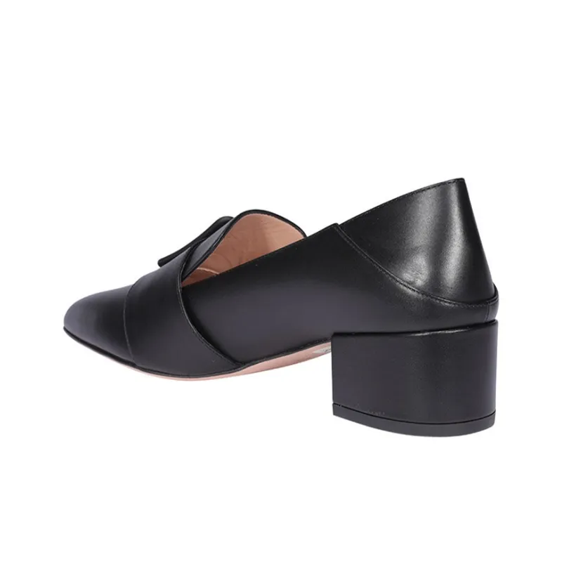 BALLY Block Heel High Heels 4cm Women's Black-3