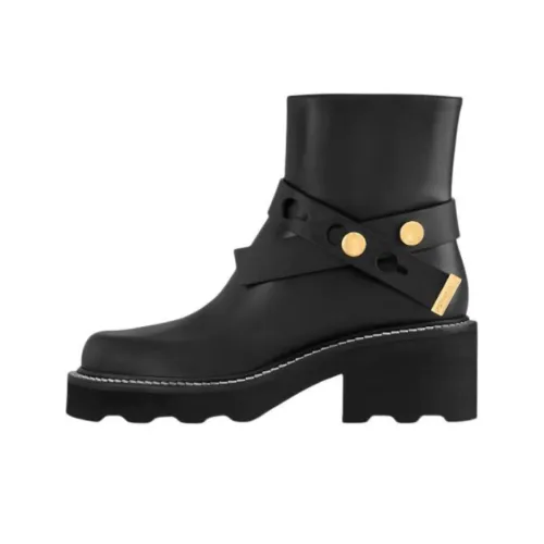LOUIS VUITTON LV Beaubourg Ankle Boots 4cm Women's Black