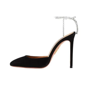 AQUAZZURA Embellished Ankle-strap Pumps