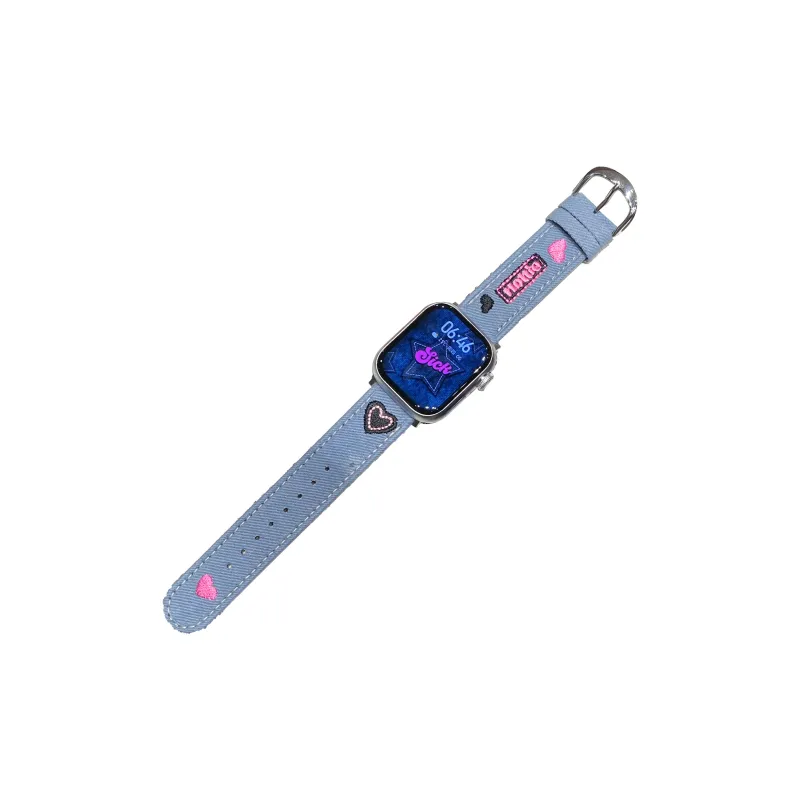 NCFCK Watch Band Apple Compatibility Denim Material-1