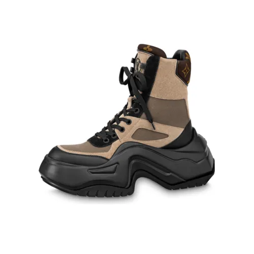 LOUIS VUITTON Archlight 2.0 Platform Ankle Sneakers 'Tan Black' Women's