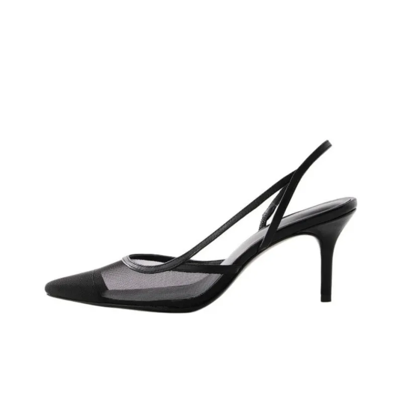 REFORMATION Whitnee Slim Heel High Heels 7.5cm Women's Black-0