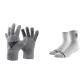 Light Gray+Ace White Socks