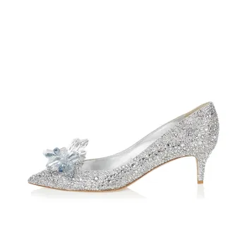 Jimmy Choo Allure High Heels Women's Silvery White