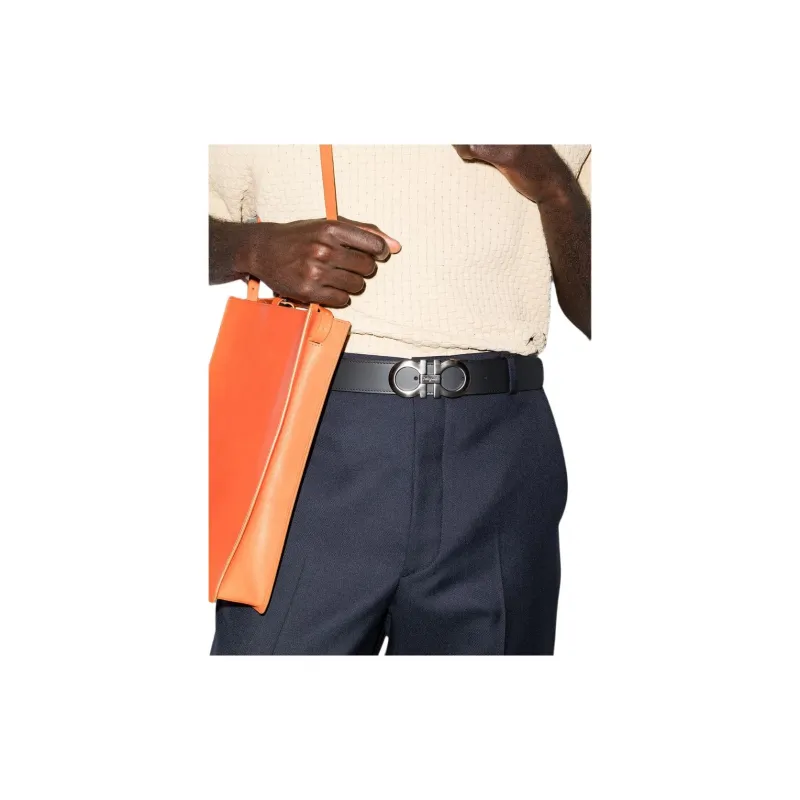 Ferragamo Reversible Gancini Buckle Belt-6