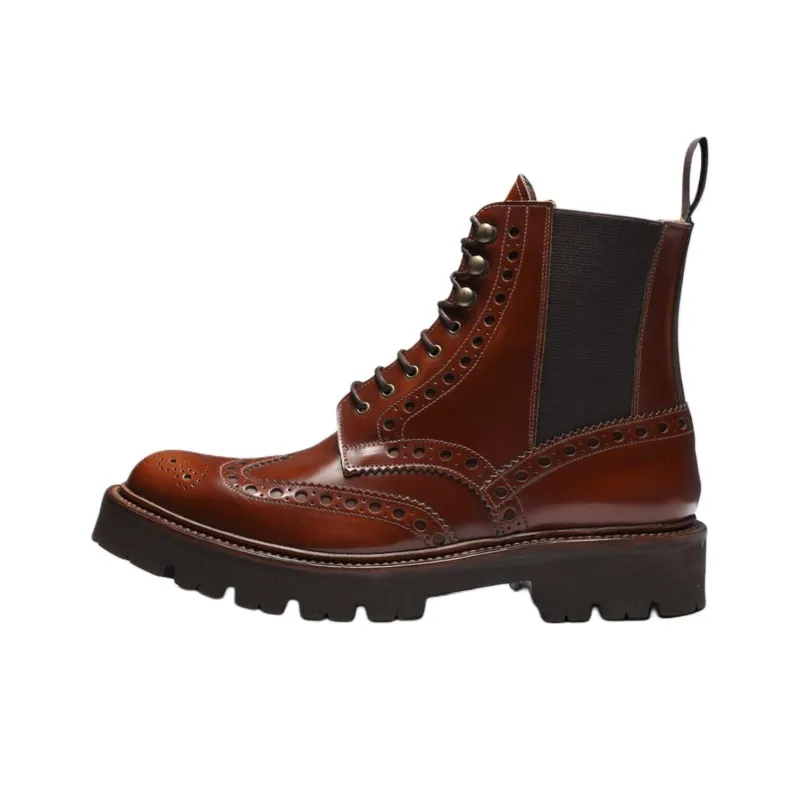 GRENSON Fred Short Chelsea Boots Men's Brown-0