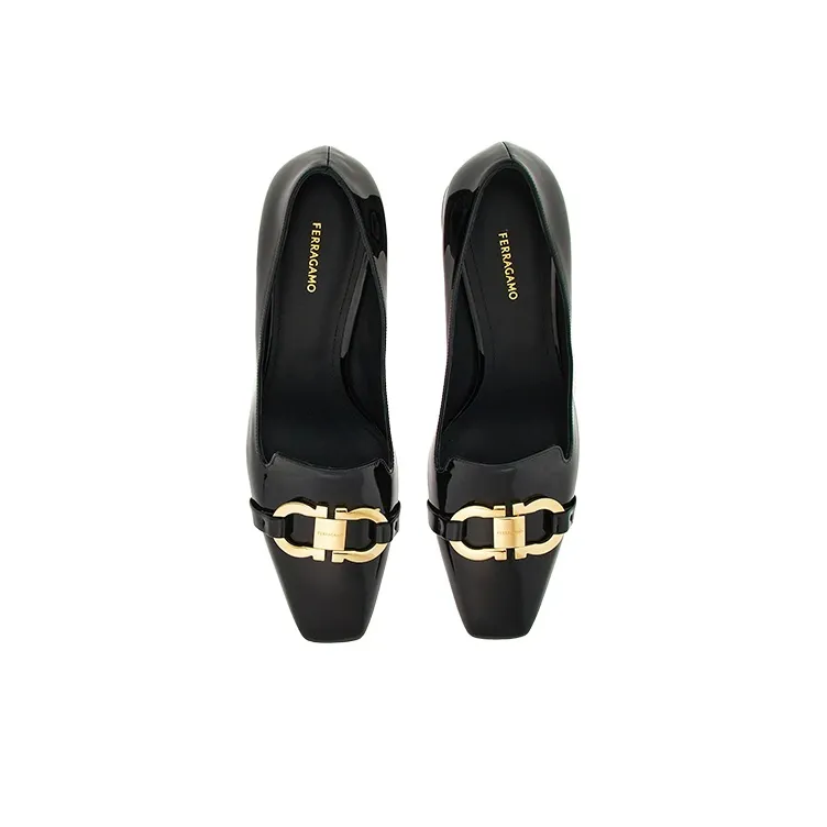 FERRAGAMO 60mm Gancini-buckle Leather Pumps-3