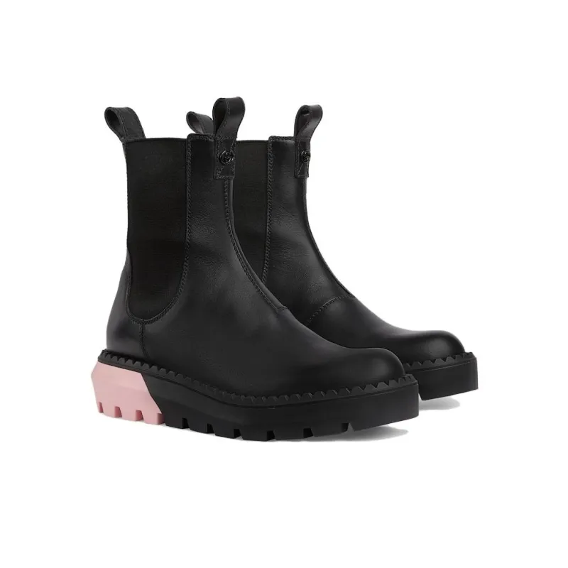 GUCCI Short Chelsea Boots Women's Black-2