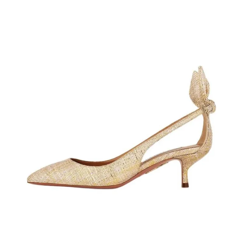 AQUAZZURA Slim Heel High Heels 5cm Women's Gold-0