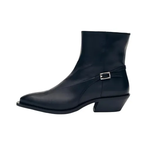 ALOHAS Ankle boots Silver 4cm Women's Black