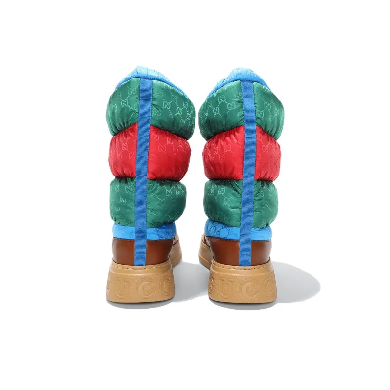 GUCCI Padded Snow Boots Green Multi-3