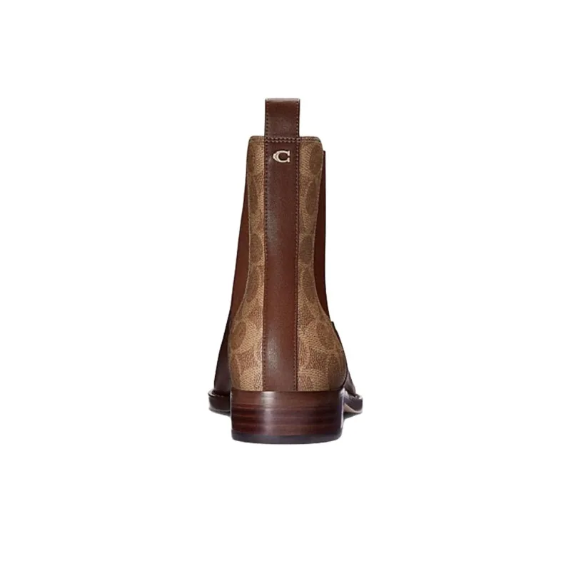 COACH Short Chelsea Boots Women's Brown-4