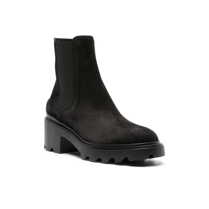 TOD'S Round Toe Chelsea Ankle Boots Women's-1