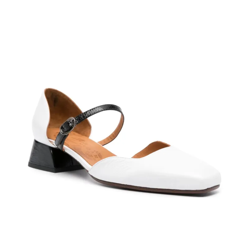 CHIE MIHARA Hindya Spool Heel High Heels 4cm Women's White-2
