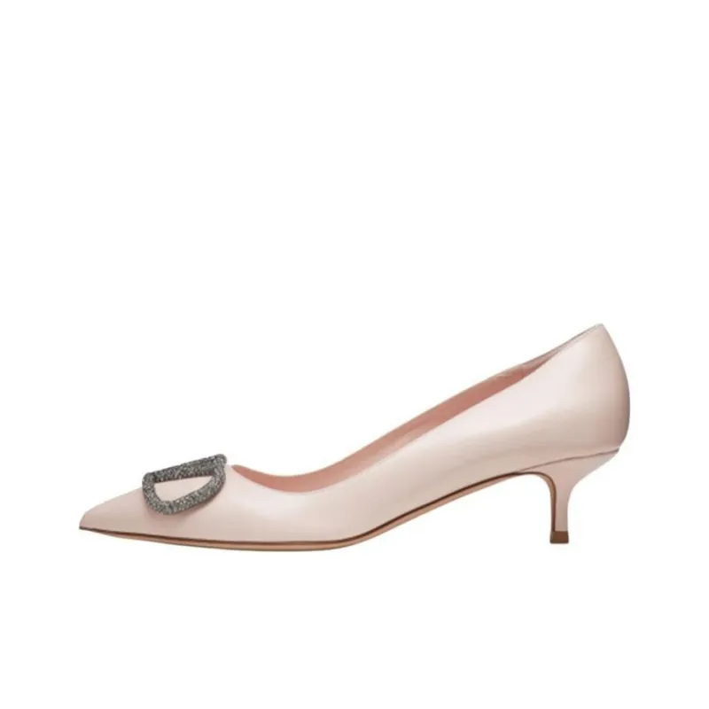 Valentino VLogo Signature Slim Heel High Heels Women's Light Pink-0