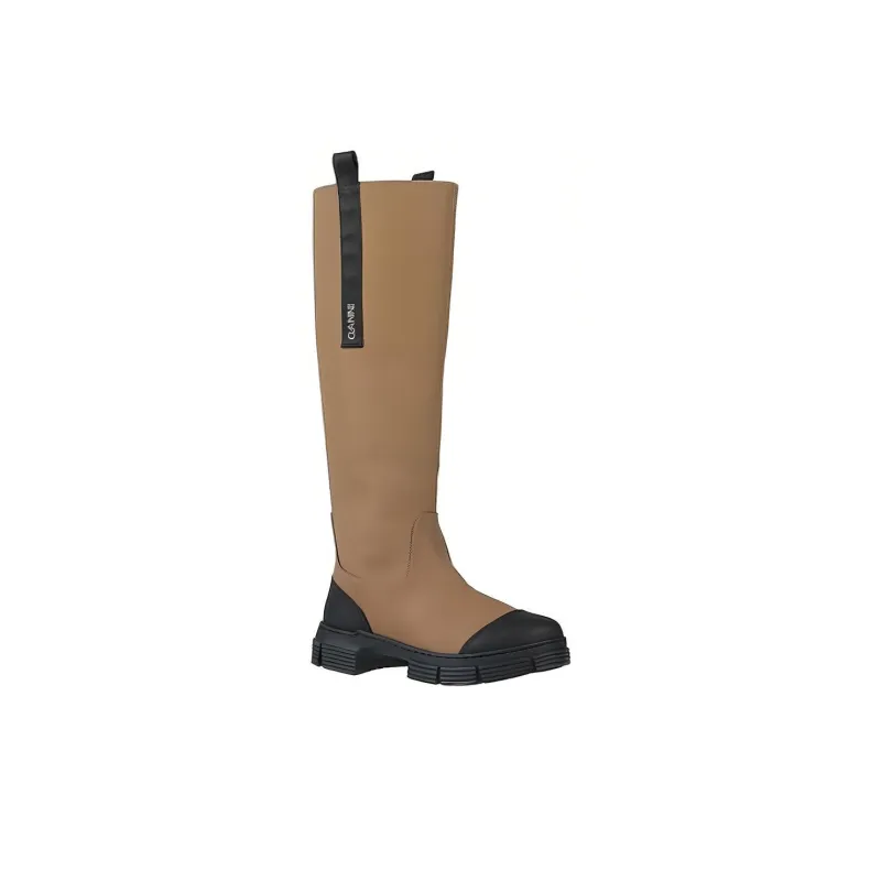 GANNI Knee high Boots 4cm Women's Brown-2