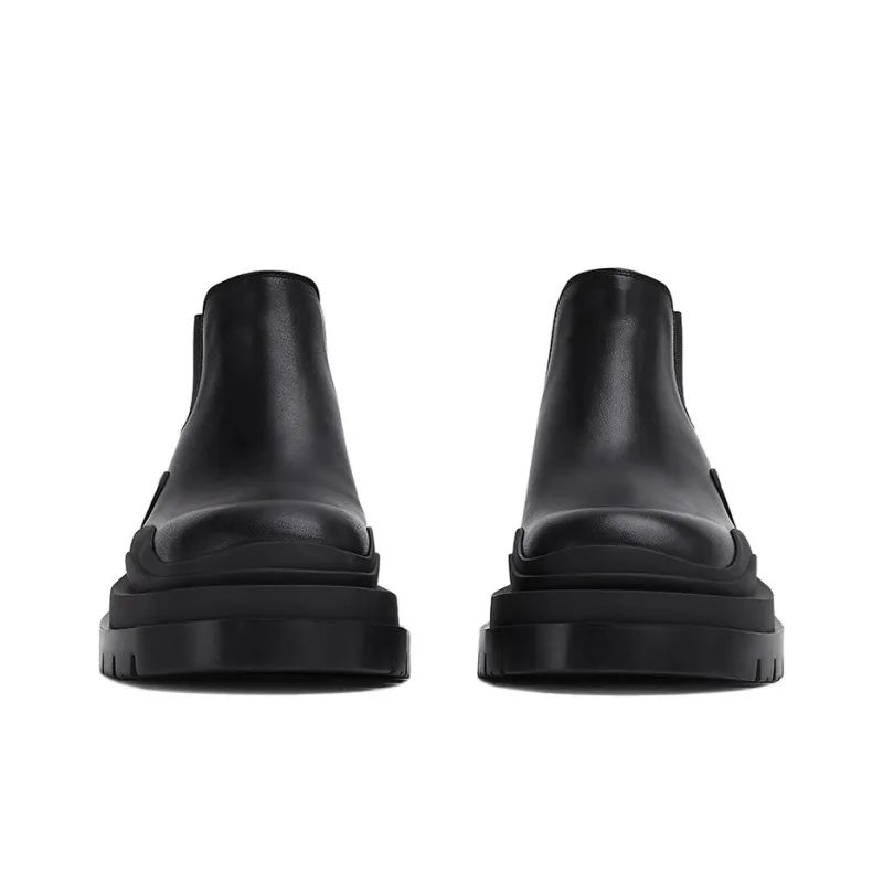 Bottega Veneta BV Tire Ankle Chelsea Boots 5.5cm Women's Black-1